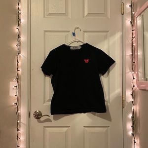 commes de garçons PLAY black t-shirt